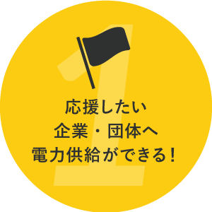 1 卒FITでんきで好きな企業・団体を応援できる！